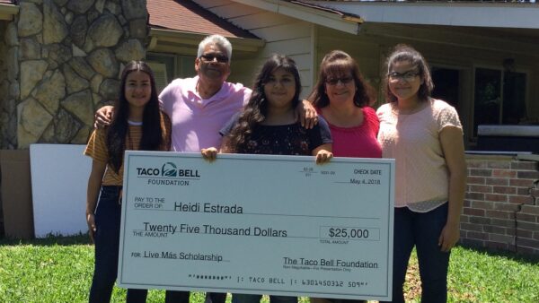 Family at Heidi's scholarship award unveiling May